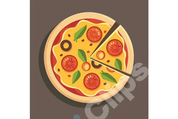 Margherita Pizza Illustration