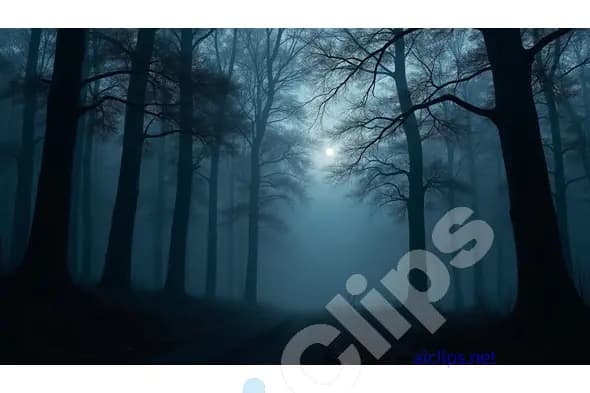 Enigmatic Moonlit Forest Path