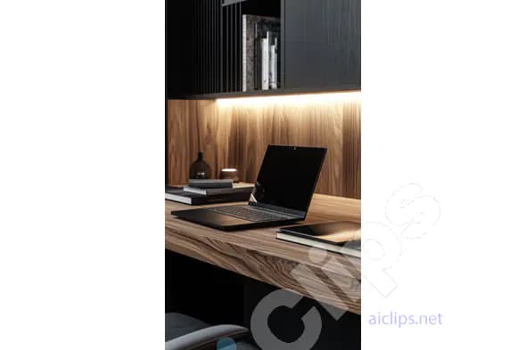 Sleek Modern Workspace with Laptop