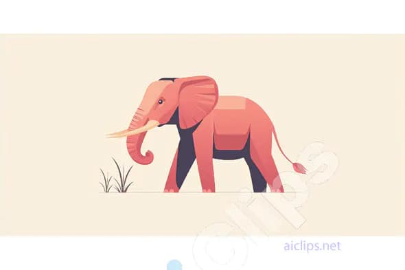Minimalist Elephant Illustration