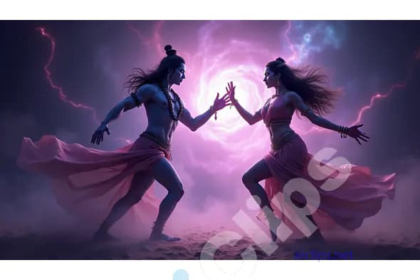 Divine Dance of Shiva and Parvati