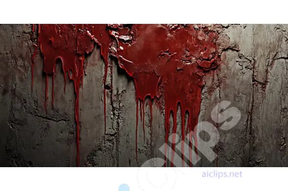Dark Grunge Wall with Red Drips