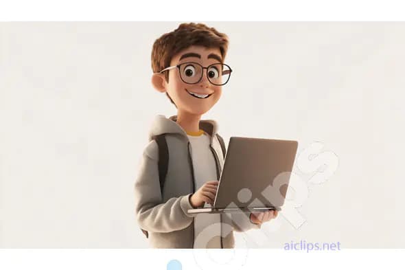 Smiling Student with Laptop