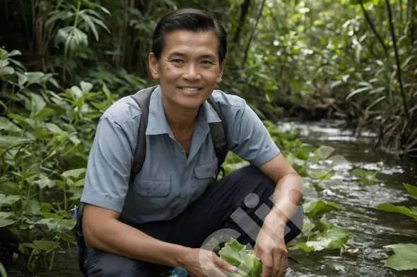 Explorer in Lush Jungle