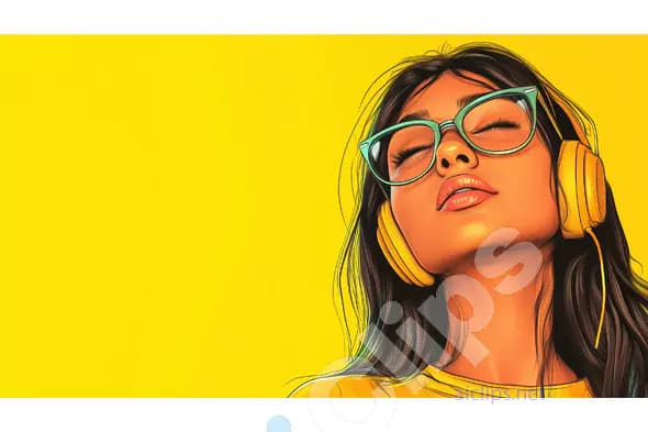 Girl Listening to Music