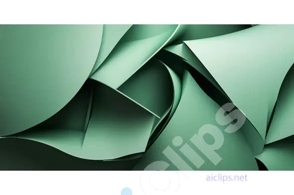 Abstract Green Paper Folds