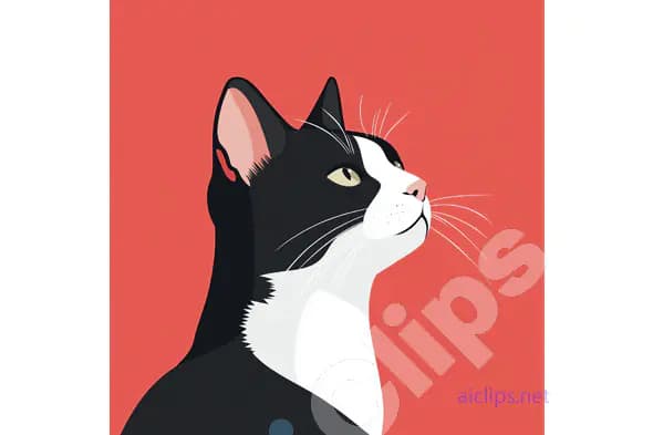 Black and White Cat Portrait