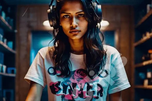 Female DJ in Action