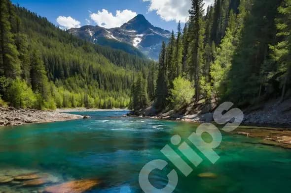 Pristine Mountain River