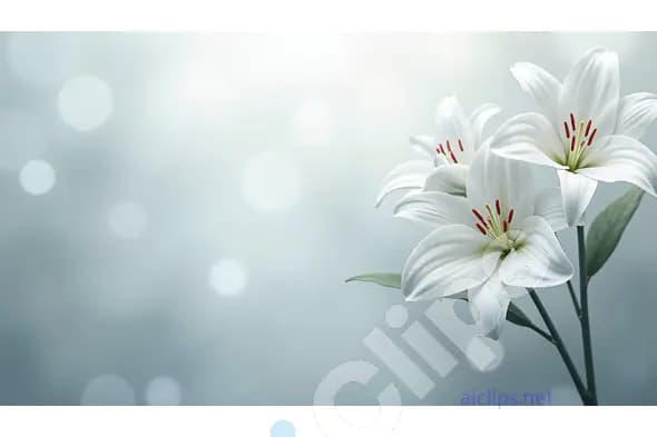 Elegant White Lilies on Soft Bokeh Background