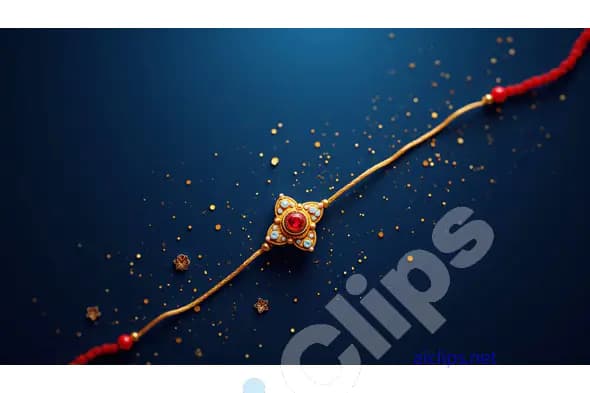 Elegant Gold and Red Rakhi with Intricate Design