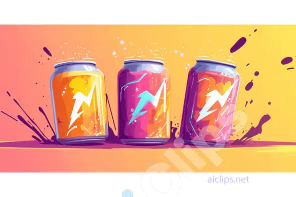 Vibrant Soda Cans Illustration