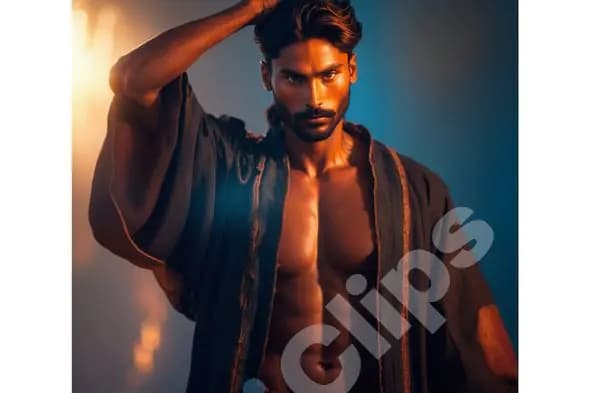 Athletic Man in Dramatic Lighting