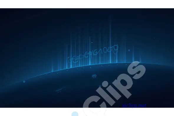Abstract Bokeh Light Particles on a Blue Background