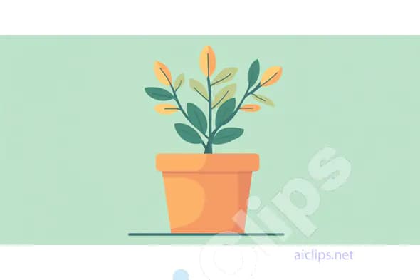 Potted Plant Illustration