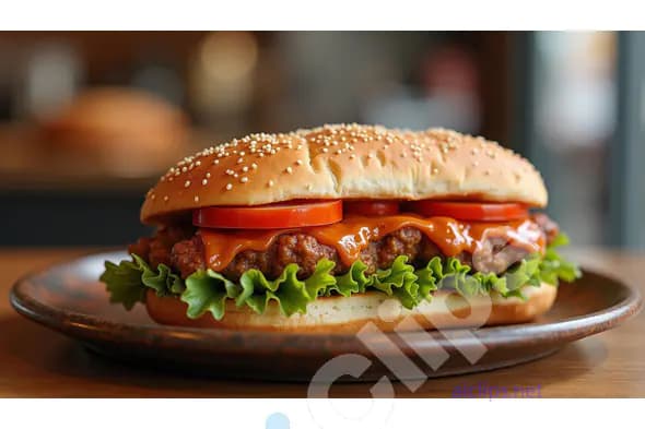 Delicious Crispy Chicken Sandwich with Lettuce and Tomato