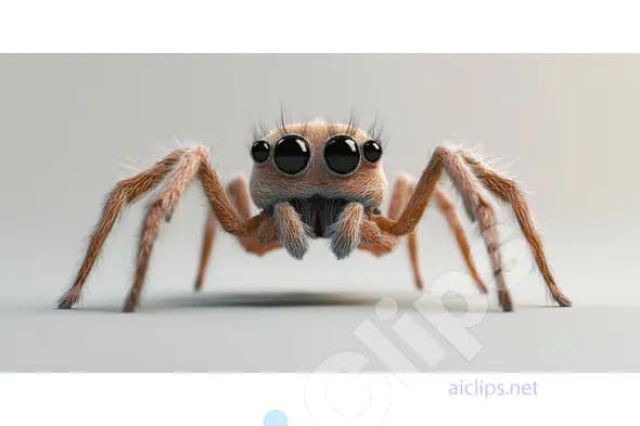 Realistic Cartoon Spider Render