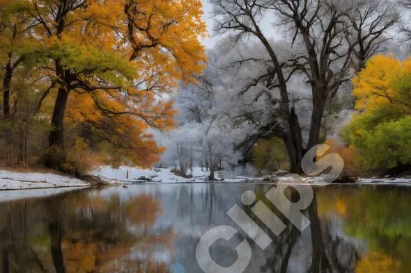 Autumn Reflections by the Lake
