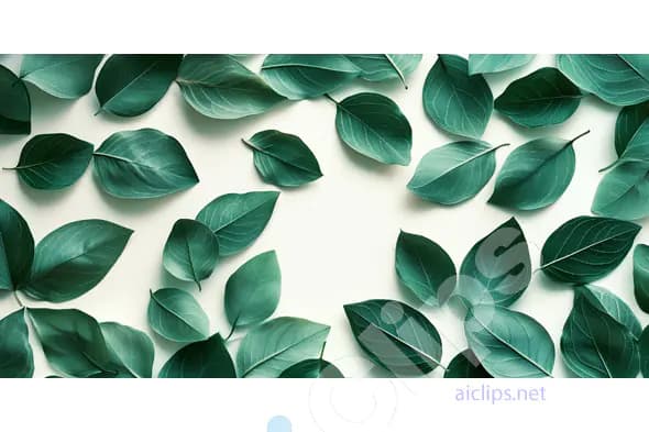 Overlapping Green Leaves Background