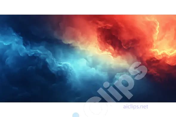 Red and Blue Stormy Sky