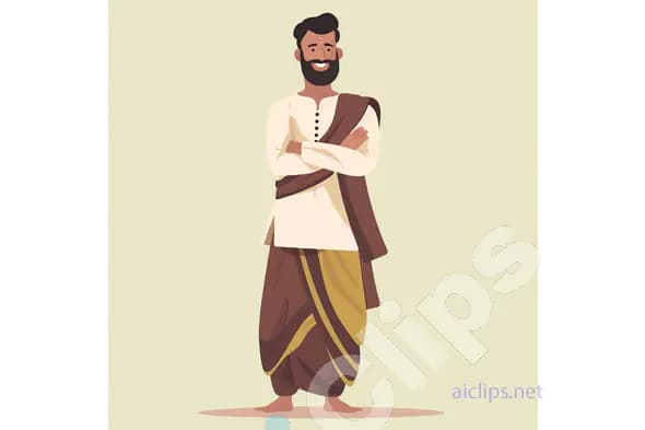 Man in Indian Traditional Dhoti