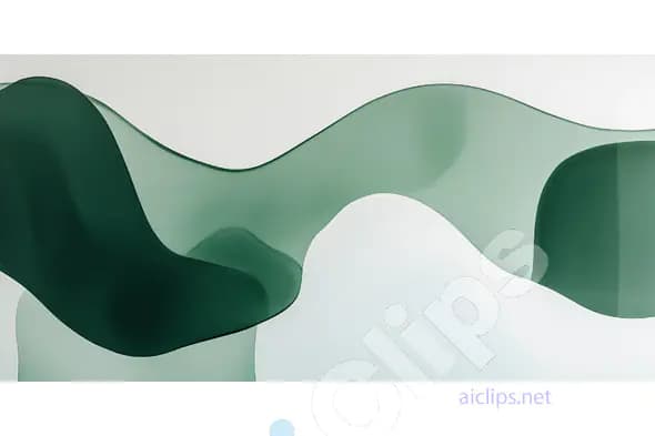 Fluid Green Wave Abstract