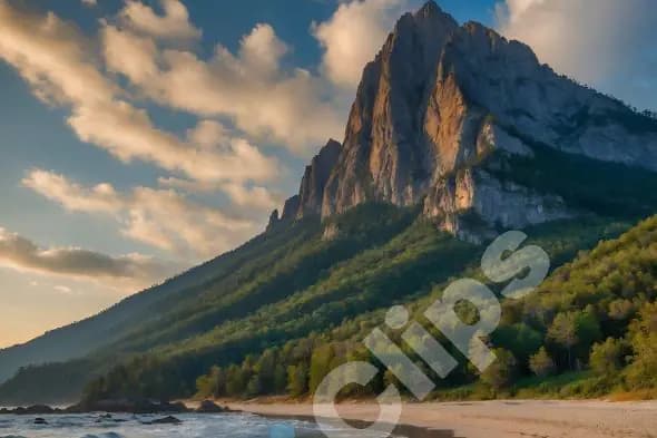 Majestic Mountain by the Sea