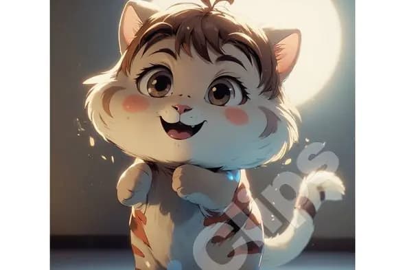 Cute Animated Kitten