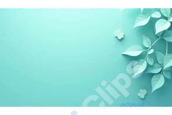 Tranquil Leaf Branches on Teal Gradient Background