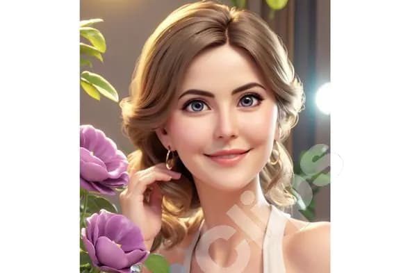 Radiant Woman with Flowers