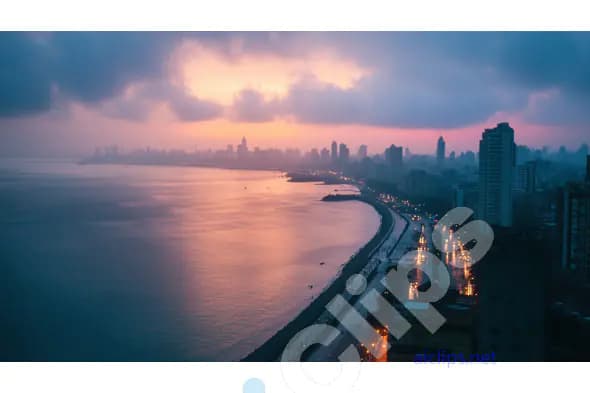Twilight Over Mumbai Skyline