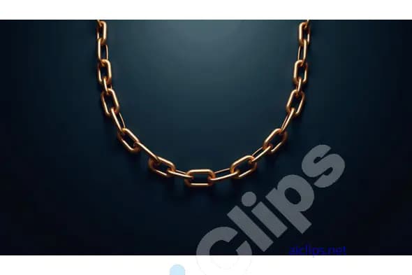 Gold Chain Necklace on Dark Background