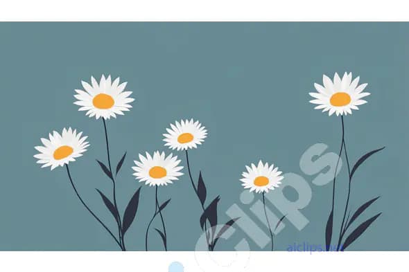 Minimalist Daisy Flower Illustration
