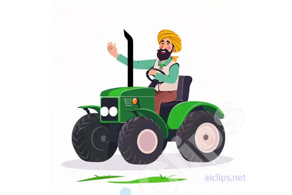 Farmer on Tractor