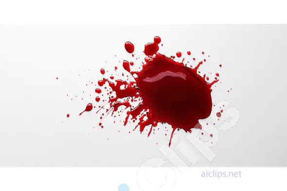 Red Liquid Splash on White