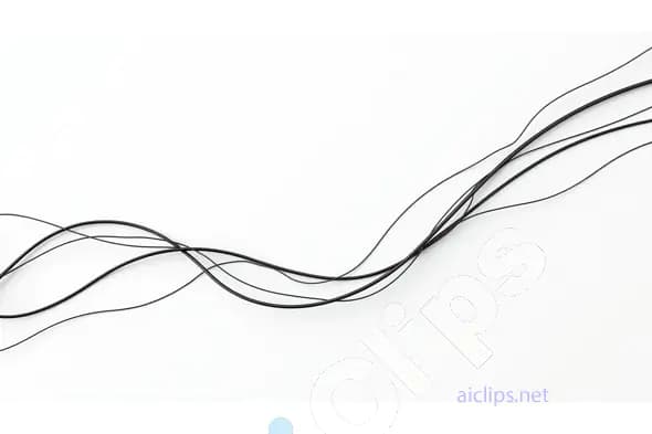 Abstract Black Wires on White Background