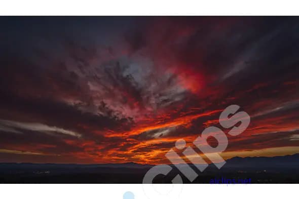 Fiery Sunset Sky