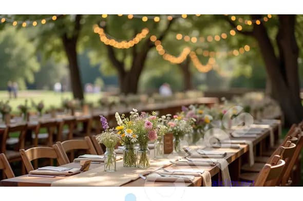 Elegant Outdoor Garden Wedding Reception