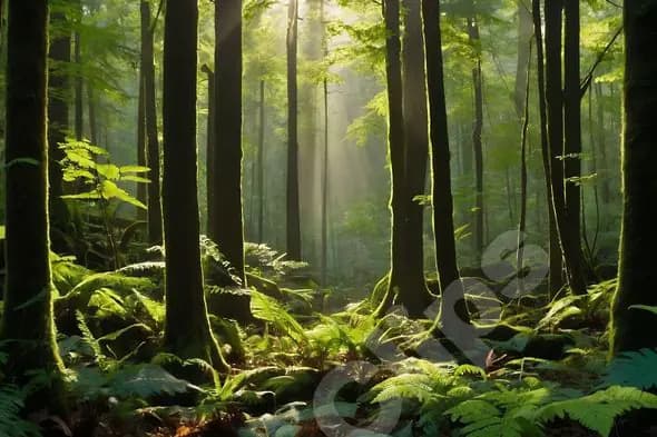 Sunlit Forest Tranquility