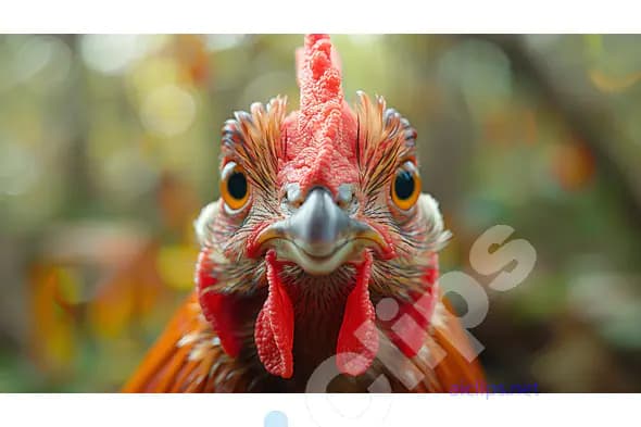 Intense Rooster Cock Close-Up