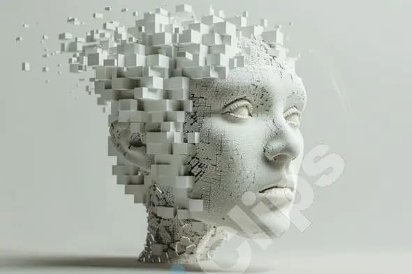 Fragmented 3D Face Sculpture