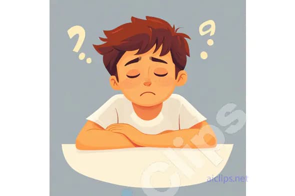 Confused Boy Illustration