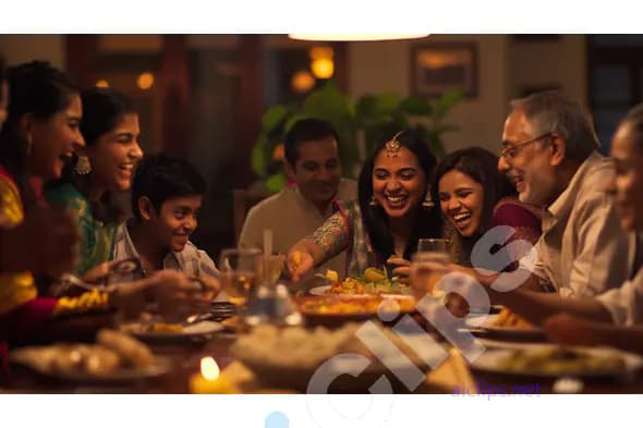 Indian Family Dinner Celebration