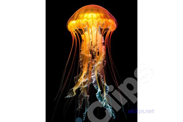 Radiant Orange Jellyfish