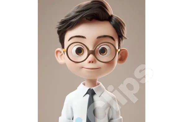 Animated Boy with Glasses