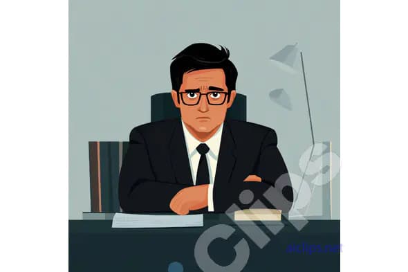 Serious Businessman at Desk
