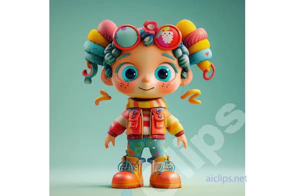 Colorful Cartoon Character