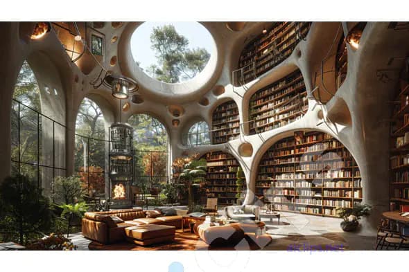 Modern Cozy Library