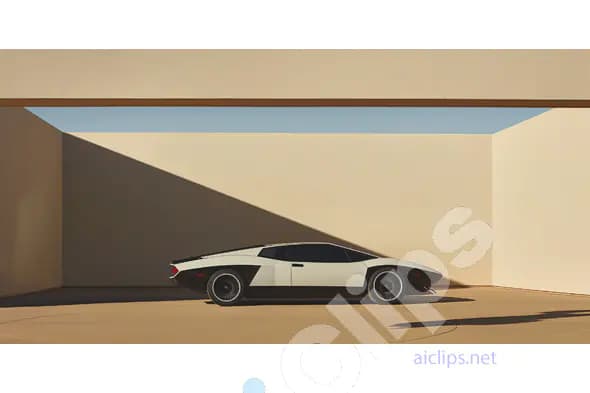Vintage White Sports Car