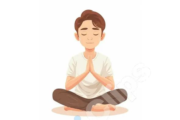 Peaceful Meditating Boy